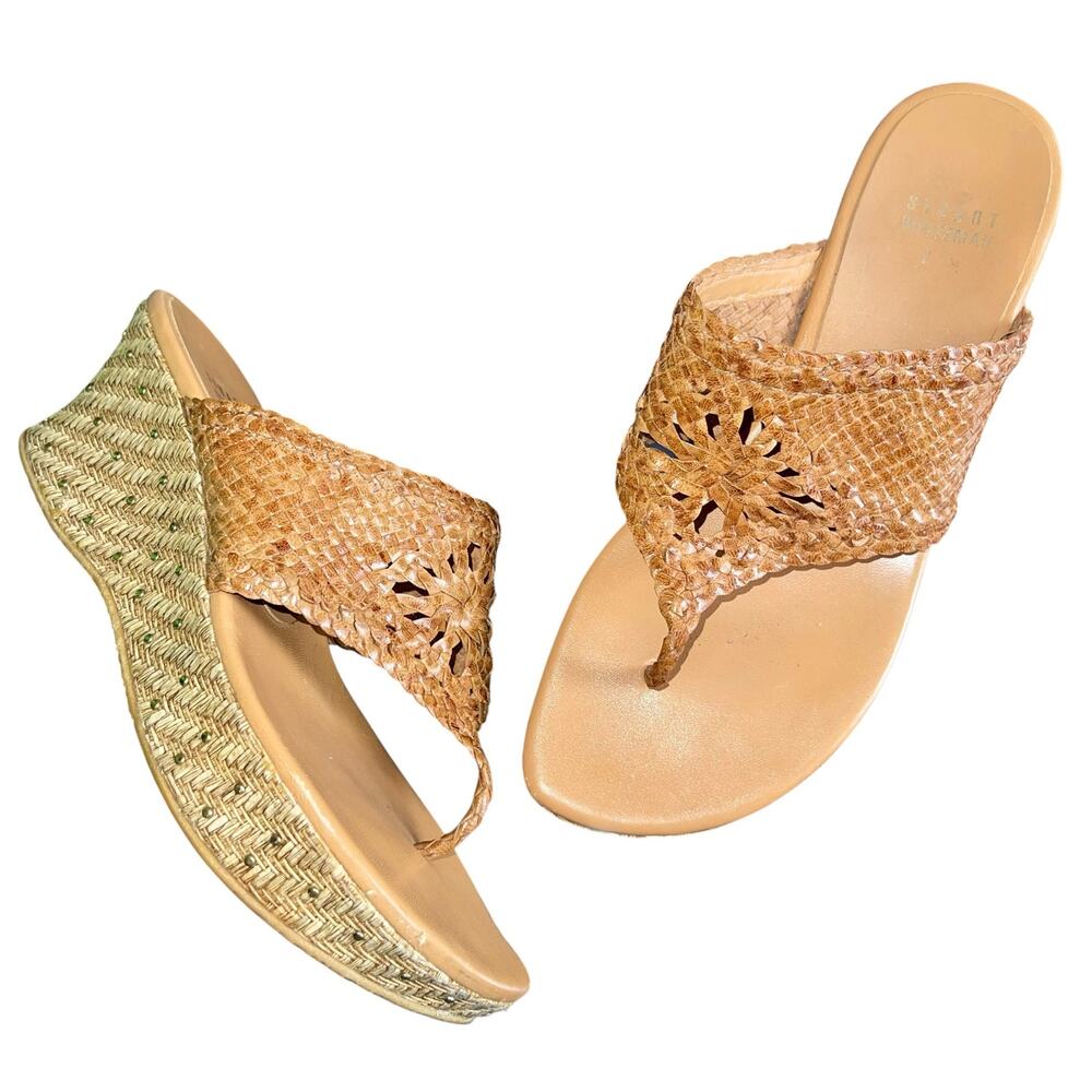 Stuart Weitzman Espadrille Platform Wedge Sandals